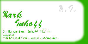 mark inhoff business card